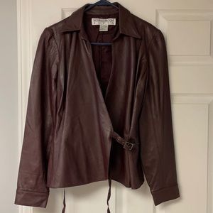 Noviello Bloom Leather Suit Top